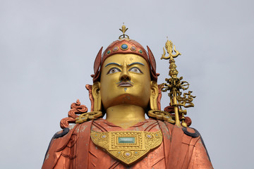 Panoramic view of the statue of Guru Padmasambhava Guru Rinpoche, the patron saint of Sikkim on...