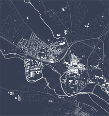 map of the city of Salisbury, Wiltshire, South West England, England, UK