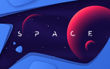 Vector background on the theme of outer space