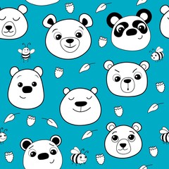 seamless pattern with bears