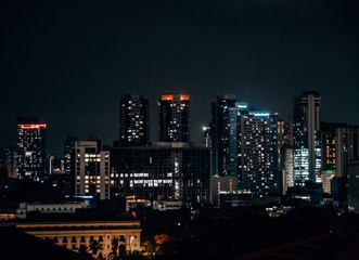 Fototapeta na wymiar Skyline of Metro Manila by Night
