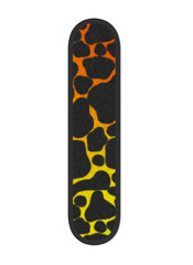 3D Giraffe Orange-Yellow print letter I, animal skin fur creative decorative character I, Cheetah colorful isolated in white background has clipping path dicut. Design font wildlife or safari concept.