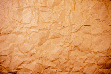 Brown texture of crumpled paper texture