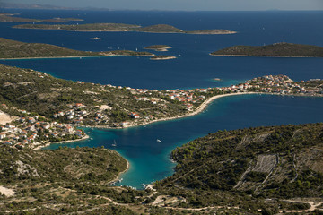 Sevid, aerial view, dalmatia Croatia.
