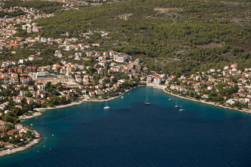 Fototapeta na wymiar Aerial view Okrug Gornji, Čiovo, Croatia.