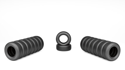 Automobile tire. Wheels for the car. Tires for cars. 