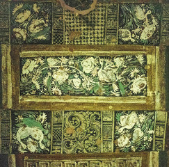 Fresco paintings of Ancient Ajanta Buddhist caves predominantly narrates the Jataka tales social story, an UNESCO World Heritage site near Aurangabad, Maharashtra, India