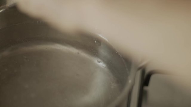 Water boiling in a pot