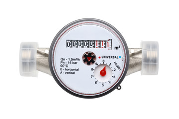 Water meter isolated on a white background