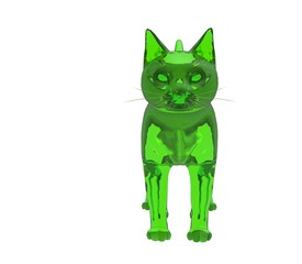 3d illustration of the cat