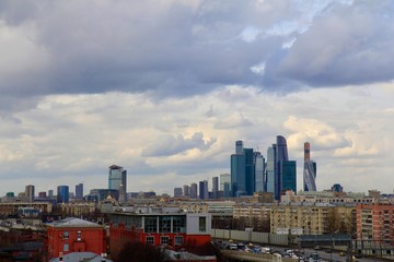 Naklejka premium view of the city of Moscow