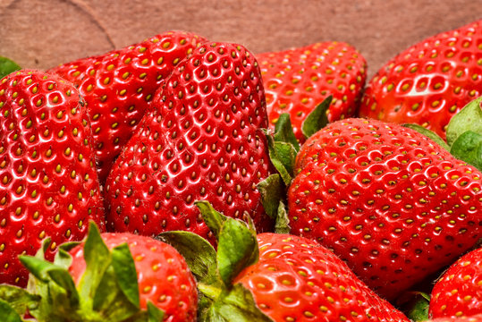Erbeeren, frisch, lecker, s&uuml;ss gesund, Obst, eigene Ernte,reif, rot