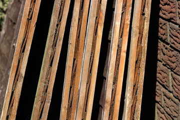 old wooden fence panels