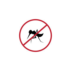 illustration of mosquito warning icon. vector design
