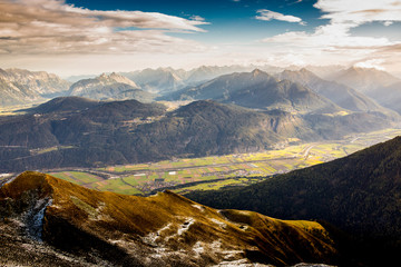 Peak of the Sonnkark&ouml;pfl with the Inntal and Seefeld in the background