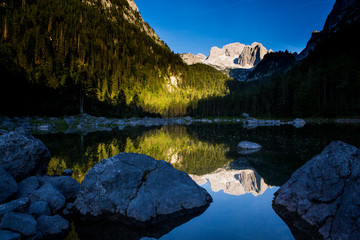 The Dachstein and a reflection at the Gosausee