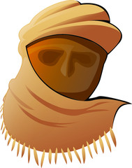 Turbante del desierto sobre personaje anónimo - obrazy, fototapety, plakaty