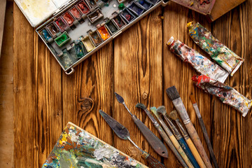 palette of paints