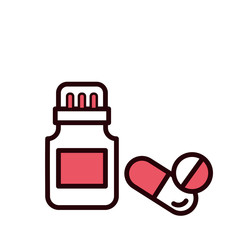 bottle and capsule icon vector design template