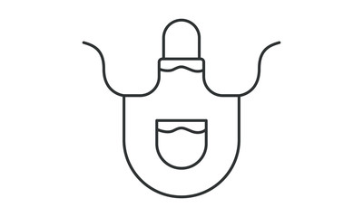 Apron, chef, cooking, garment, kitchen, protective, fabric, clean, food, pocket, working, wear, cloth, textile, protect, fashion, maid free vector icon