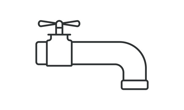 Faucet, kitchen, kitchen tap, sink tap, tap water, water drop, water faucet, plumbing, bathroom, house free vector icon