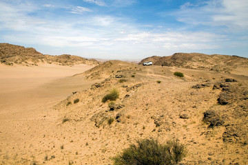Fototapeta na wymiar Bleak but imposing landscape of the Skeleton Coast, Namibia