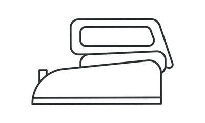 Iron, dry clean, electronic, steam iron, laundry, hot, work, clean, clothing, cloth, ironware free vector icon