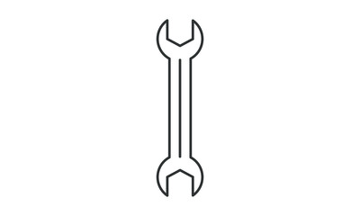 Wrench, maintain, repair, screwdriver, service, spanner, tool, wheel, mechanical free vector icon