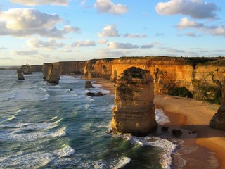 Sunset on the Twelve  Apostles on the Great Ocean Road in Australia