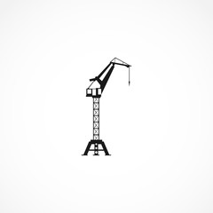 Construction crane icon. isolated vector element