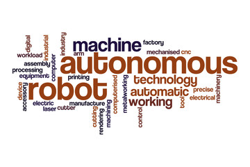 Autonomous robot word cloud concept