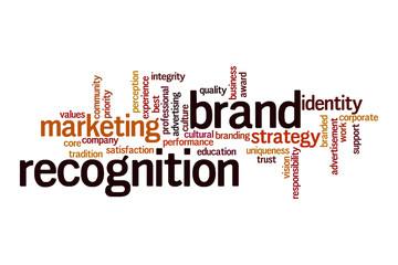 Fototapeta premium Brand recognition word cloud concept