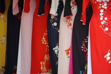 colorful and traditional vietnamese dresses