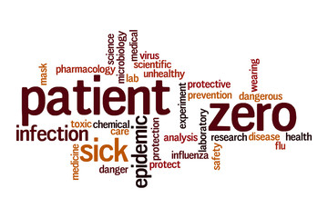 Patient zero word cloud concept