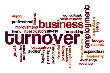 Turnover word cloud concept