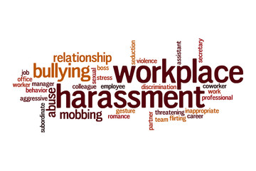 Fototapeta premium Workplace harrasment word cloud concept