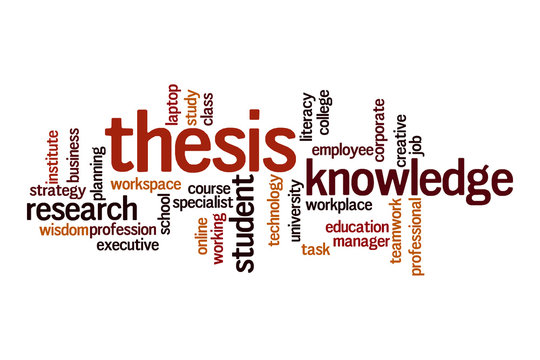 Thesis word cloud concept