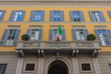 Italy, Milan, 13 February 2020, view of a historic building