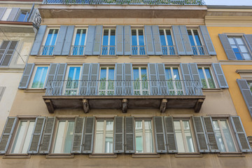 Fototapeta na wymiar Italy, Milan, 13 February 2020, view of a historic building
