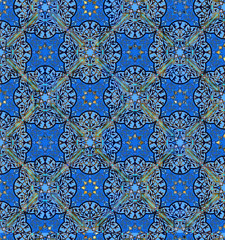 Gorgeous ornamental pattern with colorful background