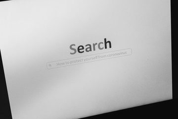 Search how to protect yourself from coronavirus. Coronavirus concept. Novel coronavirus. (2019-nCoV). Covid-19.