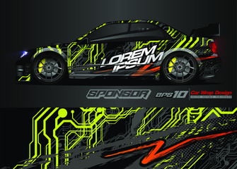 abstract background vector for racing car wrap design and vehicle livery 
