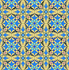 Gorgeous ornamental pattern with colorful background