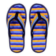 Summer slippers isolated on white background