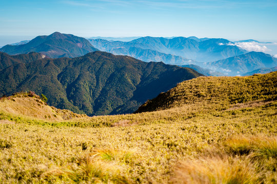Scenic view of the sea of clouds at the summit of  Mount Pulag National Park, Benguet, Philippines