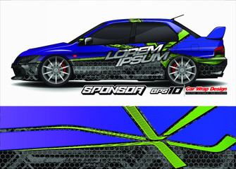 abstract background vector for racing car wrap design and vehicle livery 
