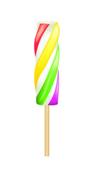 Twisted colorful ice cream. vector illustration