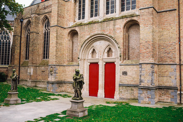 Fototapeta na wymiar Bruges - Saint Saviour's Cathedral Sint-Salvatorskathedraal , the oldest parish church of Brugge