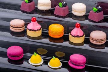 Mini desserts for outdoor catering, for holidays and ceremonies, for restaurant, menu
