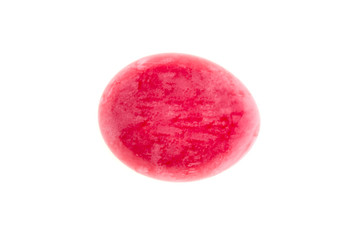 red easter egg on white background